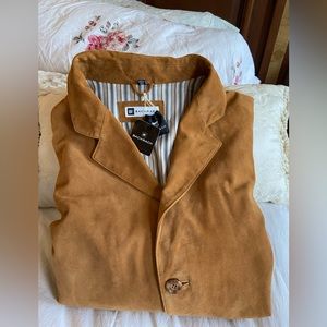 Bacharach Tan Suede Men’s Blazer - Sport Coat - Size XL NWT